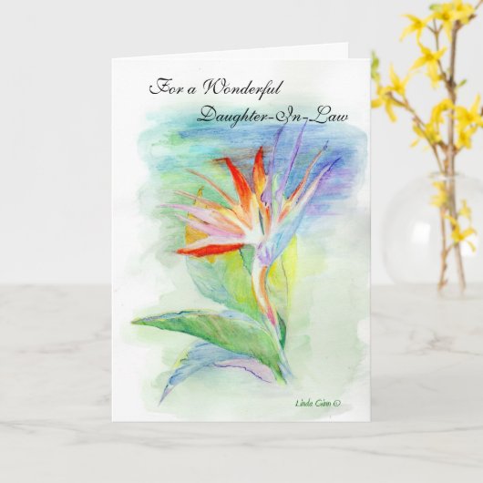 De gelukkige Schoondochter van de Verjaardag Kaart (Gele Bloem)