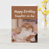 De gelukkige Schoondochter van de Verjaardag viert Kaart (Gele Bloem)