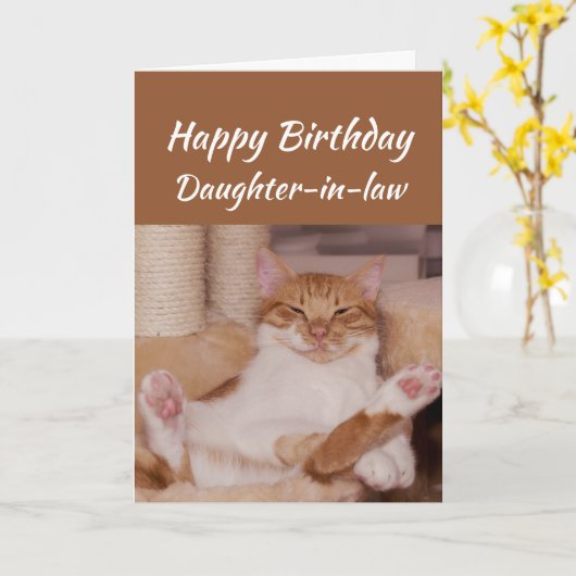 De gelukkige Schoondochter van de Verjaardag viert Kaart (Gele Bloem)