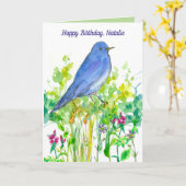 De gelukkige Sialia Wildflowers van de Naam van de Kaart (Gele Bloem)