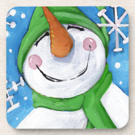 De gelukkige sneeuwman bevroeden drankjes onderzetter