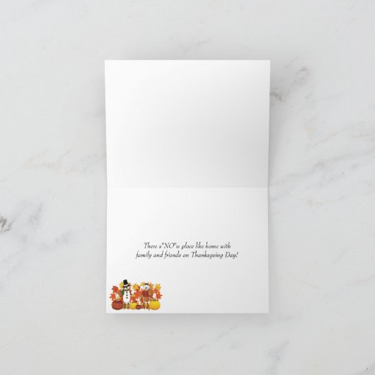 De gelukkige Sneeuwmannen van de Thanksgiving Feestdagen Kaart (Binnen)