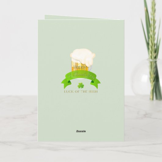 De gelukkige St. Patrick kabouter van de Dag Kaart (Achterkant)