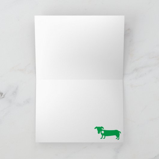 De gelukkige St. Patrick Tekkel van de Dag Kaart (Binnen)