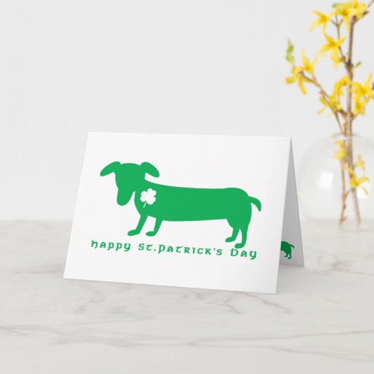 De gelukkige St. Patrick Tekkel van de Dag Kaart (Gele Bloem)