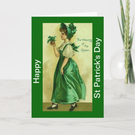 De gelukkige St Patricks Kaart van de Dag (Voorkant)