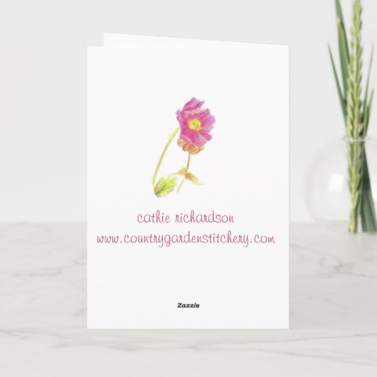 De gelukkige Strepen van het Hart van het Koraal Feestdagen Kaart (Achterkant)