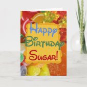 De gelukkige Suiker van de Verjaardag! Kaart (Voorkant)