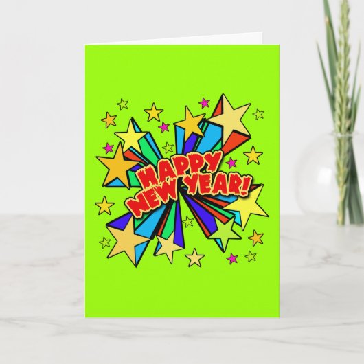 De gelukkige T-shirts van het Nieuwjaar, de Stenen Feestdagen Kaart (Voorkant)