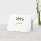 De gelukkige Taal van de Kip van de Kalkoenen van Feestdagen Kaart (Achterkant)