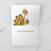 De gelukkige Taal van de Kip van de Kalkoenen van Feestdagen Kaart (Binnen)