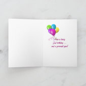 De gelukkige Teddybeer van de Verjaardag met Kaart (Binnen)