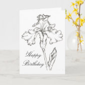 De gelukkige Tekening van de Bloem van de Lente Kaart (Gele Bloem)