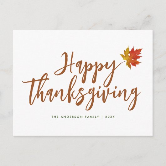 de gelukkige thanksgiving de groet van de manuscri feestdagenkaart (Voorkant)