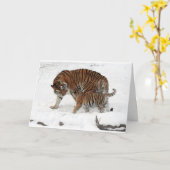 De gelukkige Tijger & de Welp van de Papa van de Kaart (Gele Bloem)