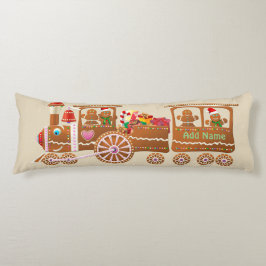 De gelukkige trein van Gingerbread Cookies Lichaamskussen