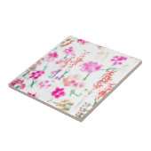 De gelukkige Tuin van de Bloem van de Zonneschijn Tegeltje (Zijkant)