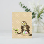 De gelukkige uil van Pasen Feestdagenkaart (Staand voorkant)