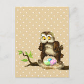 De gelukkige uil van Pasen Feestdagenkaart (Voorkant)