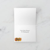 De gelukkige Uilen van de Thanksgiving Feestdagen Kaart (Binnen)