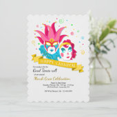 De gelukkige Uitnodiging van Carnaval (Staand voorkant)