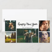 De gelukkige Vakantie van Vijf Foto van het Feestdagenkaart (Voorkant / Achterkant)