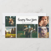 De gelukkige Vakantie van Vijf Foto van het Feestdagenkaart (Voorkant)