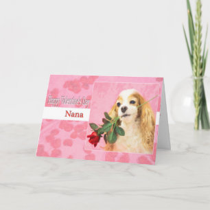 De gelukkige Valentijnsdag Nana met Hond en nam Feestdagen Kaart