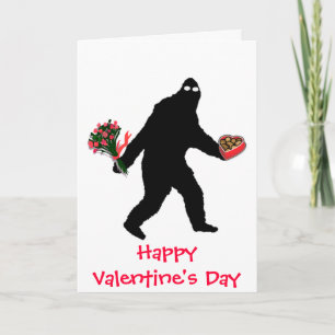 De Gelukkige Valentijnsdag van Bigfoot Feestdagen Kaart