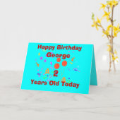 De gelukkige Verjaardag 2 éénjarigen voegt Kaart (Gele Bloem)