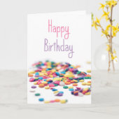 De gelukkige Verjaardag bestrooit Kaart (Gele Bloem)