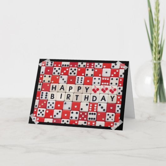 De gelukkige Verjaardag dobbelt Kaart (Voorkant)