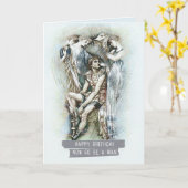 De gelukkige Verjaardag, gaat nu is een Man Kaart (Gele Bloem)