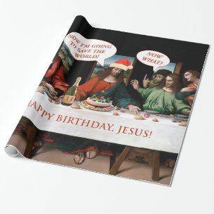 De Gelukkige Verjaardag Jesus Comics Style Funny Cadeaupapier