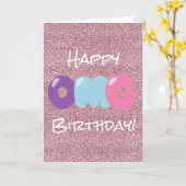 De Gelukkige Verjaardag OMG schittert Kaart (Gele Bloem)