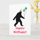 De Gelukkige Verjaardag van Bigfoot! Kaart (Gele Bloem)