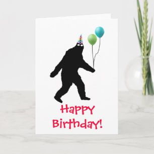 De Gelukkige Verjaardag van Bigfoot! Kaart