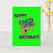 De gelukkige Verjaardag van Cinco DE Mayo! Kaart (Gele Bloem)