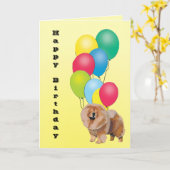 De Gelukkige Verjaardag van de chow-chow Kaart (Gele Bloem)
