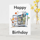 De Gelukkige Verjaardag van de Dieren van de Kaart (Gele Bloem)