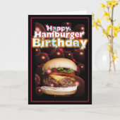De gelukkige Verjaardag van de Hamburger door Kaart (Gele Bloem)