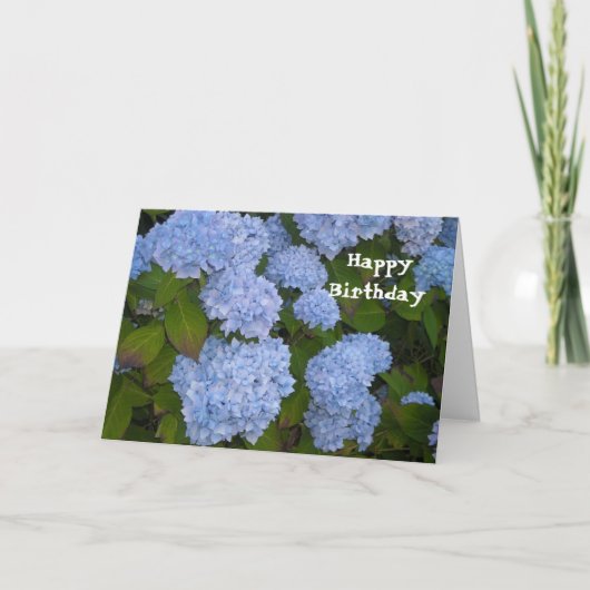 De Gelukkige Verjaardag van de hydrangea hortensia Kaart (Voorkant)