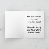 De Gelukkige Verjaardag van de Jaren van de hond Kaart (Binnen)