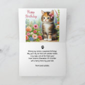 De gelukkige verjaardag van de kat feestdagen kaart (Binnen)