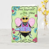 De Gelukkige Verjaardag van de Kunst van de Bij Kaart (Gele Bloem)