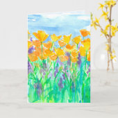 De Gelukkige Verjaardag van de Papavers van Kaart (Gele Bloem)