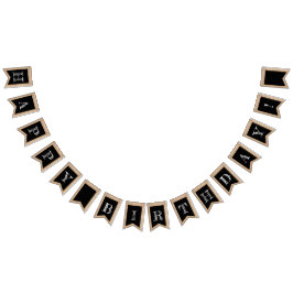 De Gelukkige Verjaardag van de rustieke van het Vlaggetjes