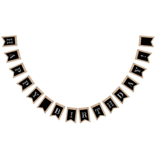 De Gelukkige Verjaardag van de rustieke van het Vlaggetjes (Alle)