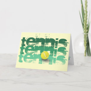 de Gelukkige Verjaardag van de tennisspeler Kaart