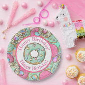 De Gelukkige Verjaardag van Donuts van de Papieren Bordje (Feest)